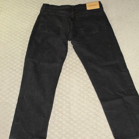 CALVIN KLEIN Black Straight Leg Woman's Hi Rise Jeans Size 8 x 27 in - Picture 2 of 6